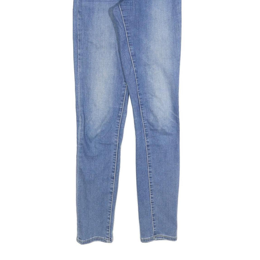 LEVI'S 721 Womens Slim Blue Denim Light W24 L30 Stretch Zip Jeans