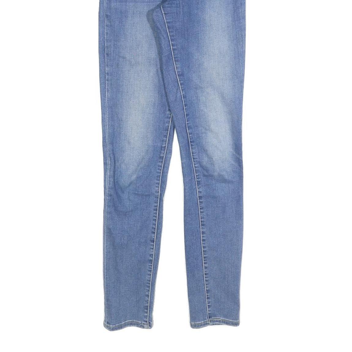 LEVI'S 721 Womens Slim Blue Denim Light W24 L30 Stretch Zip Jeans