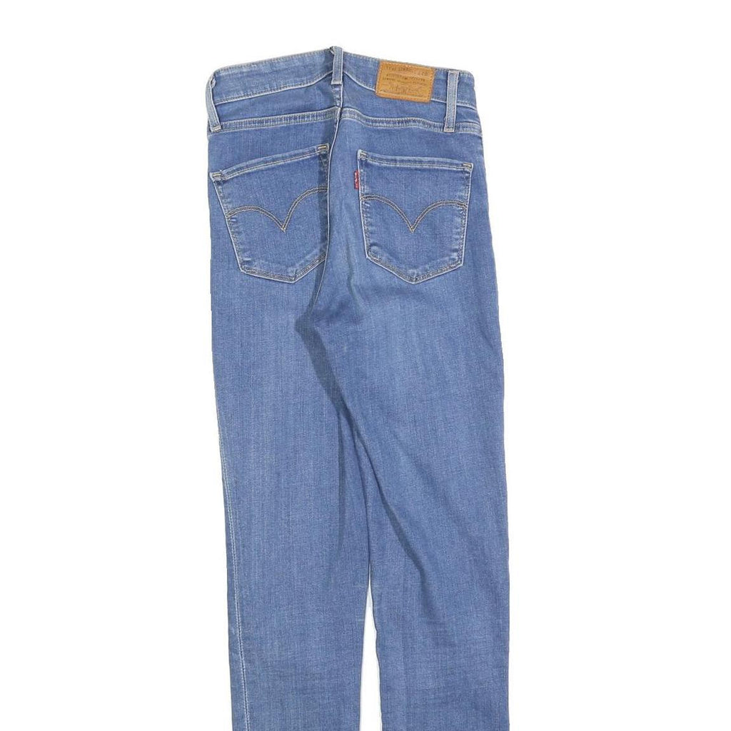 LEVI'S 721 Womens Slim Blue Denim Light W24 L30 Stretch Zip Jeans