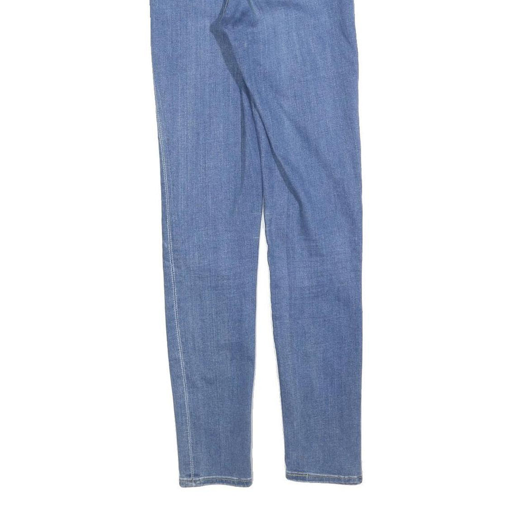 LEVI'S 721 Womens Slim Blue Denim Light W24 L30 Stretch Zip Jeans