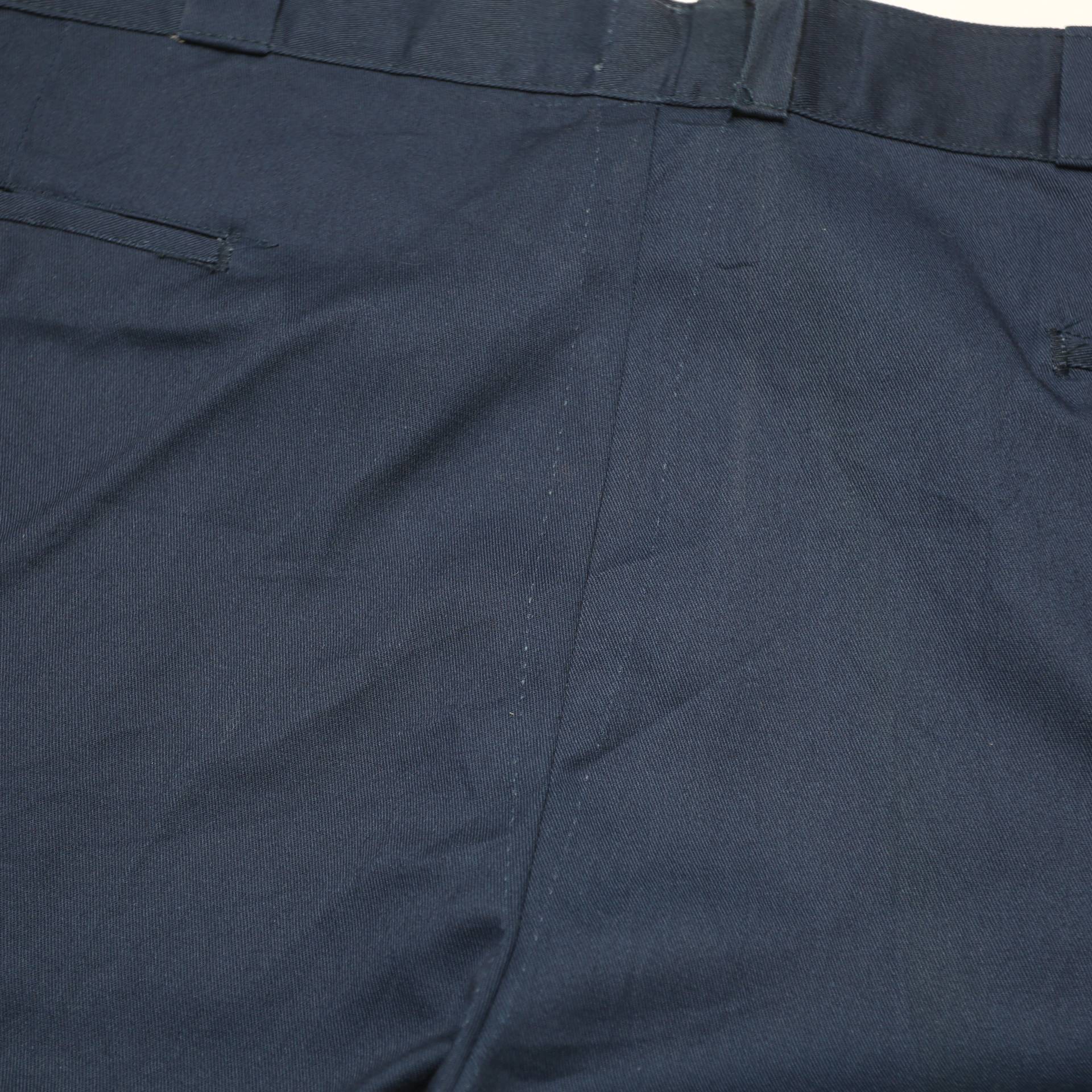 DICKIES Mens Blue Classic Straight Canvas Trousers W38 L27 Workwear Cotton Blend