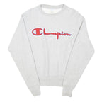CHAMPION REVERSE WEAVE Womens Grey Crew Neck Sweatshirt XS Logo Embroidery