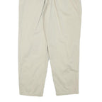 Mens Cotton Blend Beige Relaxed Trousers W30 L27 Casual Zip Closure Plain
