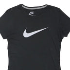 NIKE Womens Black & White Logo Graphic T-Shirt M Short Sleeve Crew Neck Classic