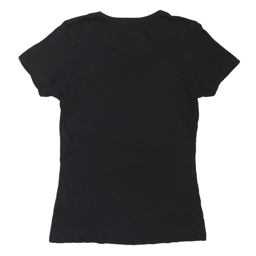 NIKE Womens Black & White Logo Graphic T-Shirt M Short Sleeve Crew Neck Classic