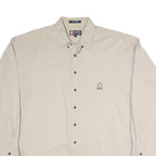 CHAPS RALPH LAUREN Mens Beige Cotton Shirt XL Classic Long Sleeve Button Front
