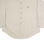 CHAPS RALPH LAUREN Mens Beige Cotton Shirt XL Classic Long Sleeve Button Front