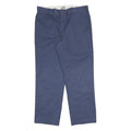 DICKIES Mens Cotton Blend Navy Regular Fit Straight Leg Trousers W36 L30