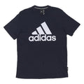 ADIDAS Mens Navy Blue Cotton Blend Graphic T-Shirt M Crew Neck Short Sleeve
