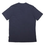 ADIDAS Mens Navy Blue Cotton Blend Graphic T-Shirt M Crew Neck Short Sleeve