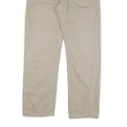 LEVI'S Mens Cotton Blend Beige Regular Straight Trousers W35 L30 Classic Zip