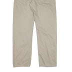 LEVI'S Mens Cotton Blend Beige Regular Straight Trousers W35 L30 Classic Zip
