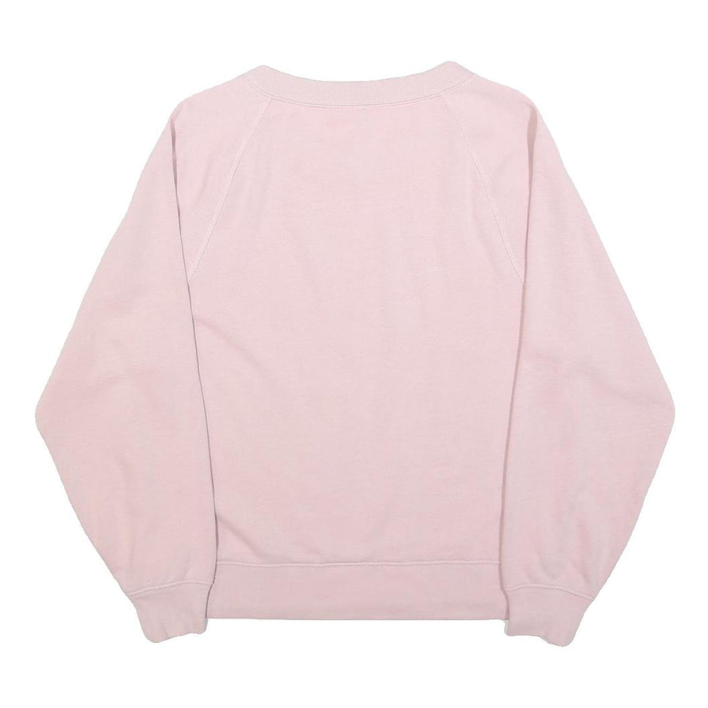 GAP Womens Pink Sweatshirt S Crew Neck Cotton Blend Logo Print