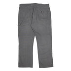 DICKIES Mens Cotton Grey Regular Straight Trousers W40 L30 Workwear Zip Closure
