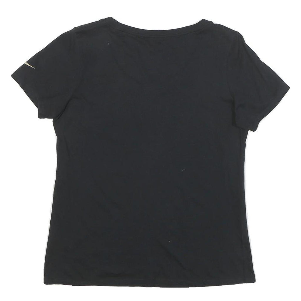 NIKE Womens Black Saints Graphic T-Shirt M Short Sleeve Round Neck Premium