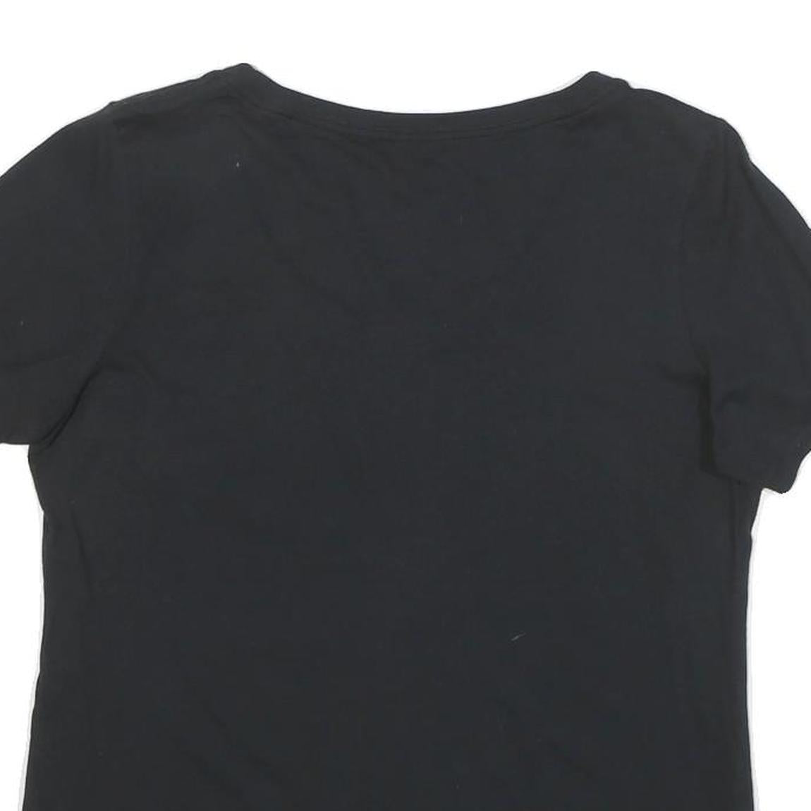 NIKE Womens Black Saints Graphic T-Shirt M Short Sleeve Round Neck Premium