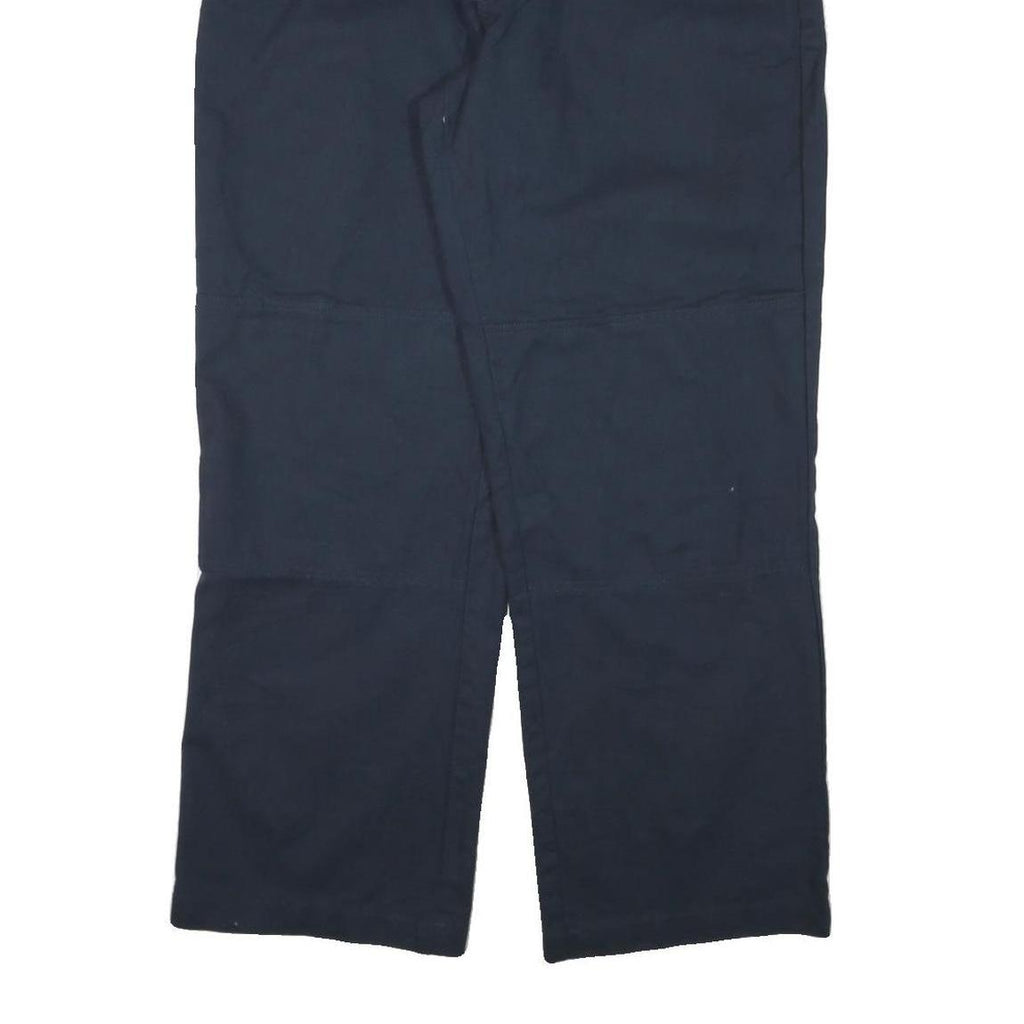 DICKIES Mens Cotton Blend Navy Relaxed Straight Trousers W37 L30 Workwear Casual