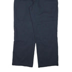 DICKIES Mens Cotton Blend Navy Relaxed Straight Trousers W37 L30 Workwear Casual