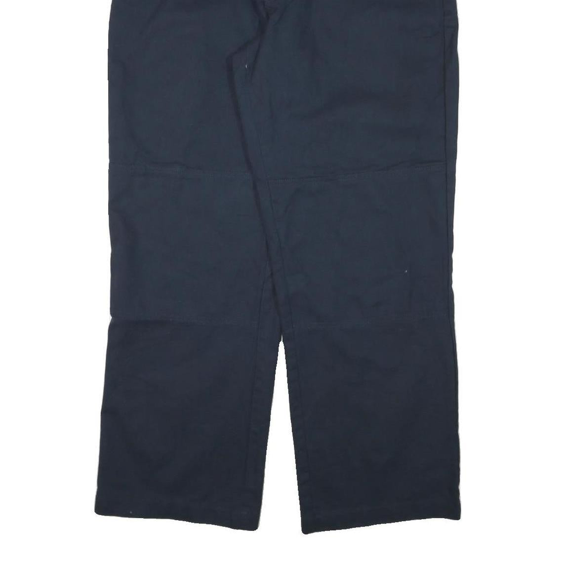 DICKIES Mens Cotton Blend Navy Relaxed Straight Trousers W37 L30 Workwear Casual