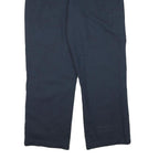 DICKIES Mens Cotton Blend Navy Relaxed Straight Trousers W37 L30 Workwear Casual