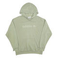 ADIDAS Womens Green Hoodie UK 14 Cotton Blend Pullover Casual Streetwear
