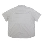 CARHARTT Mens Grey & Light Grey Short Sleeve Work Shirt 2XL Button Down