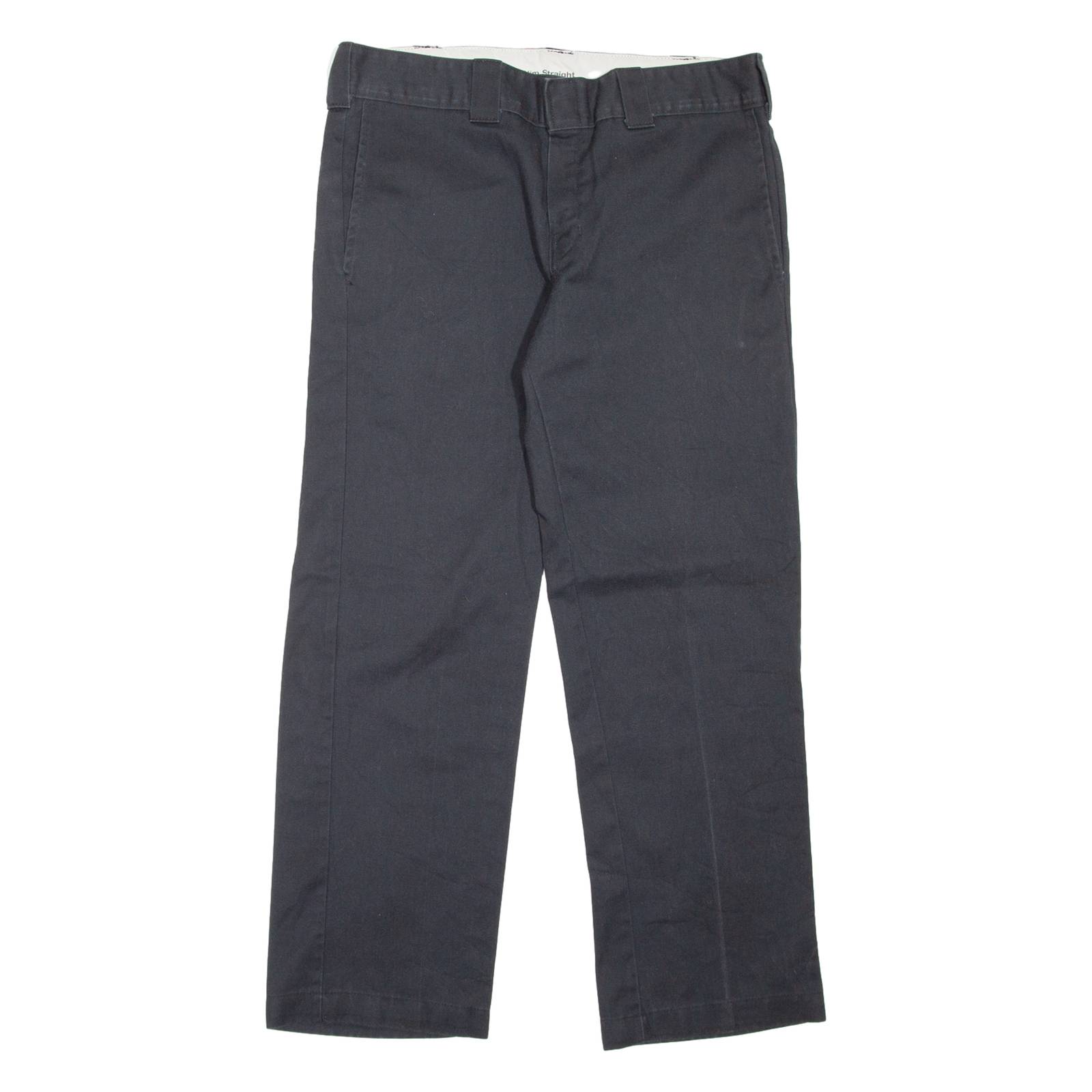 DICKIES Workwear Mens Trousers Black Slim Straight W30 L33