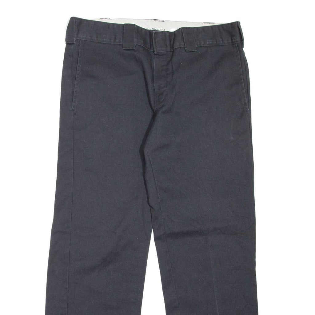 DICKIES Workwear Mens Trousers Black Slim Straight W30 L33