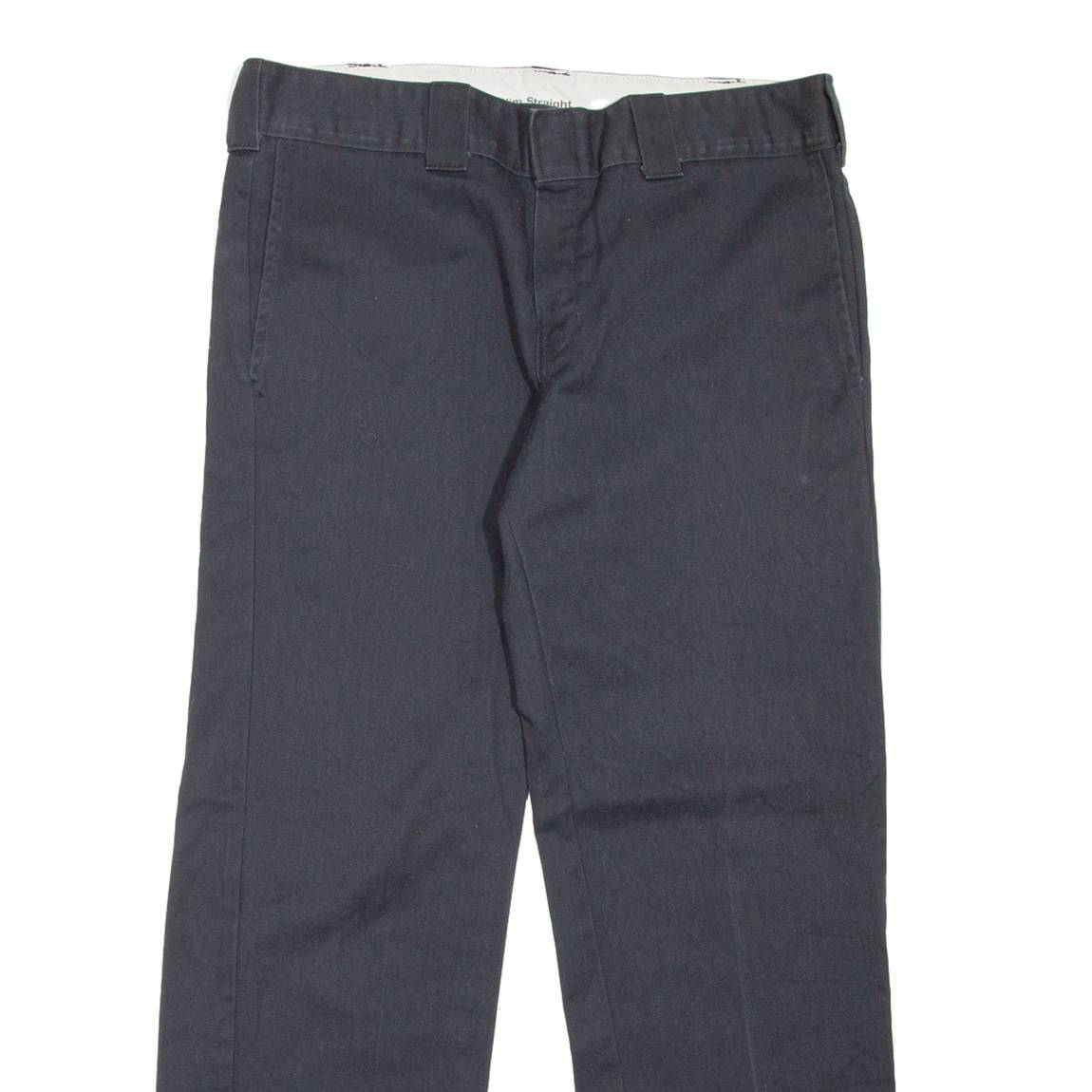 DICKIES Workwear Mens Trousers Black Slim Straight W30 L33