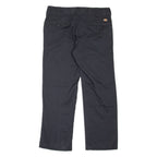 DICKIES Workwear Mens Trousers Black Slim Straight W30 L33