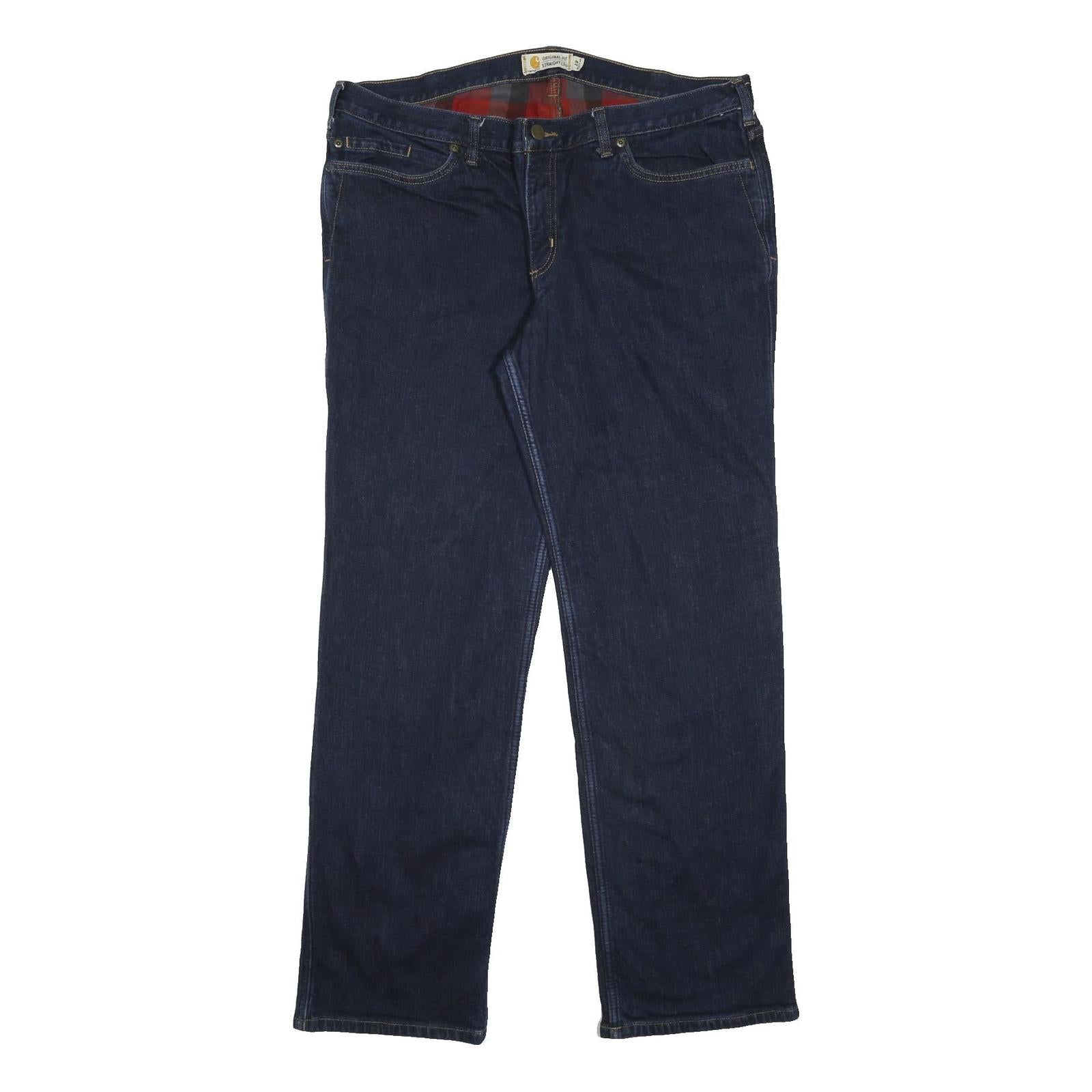 CARHARTT Blanket Lined Womens Regular Straight Denim Dark Jeans W36 L30