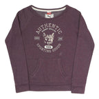 PUMA Womens Purple Authentic Sporting Goods Crew Neck UK 10 Sweatshirt Cotton