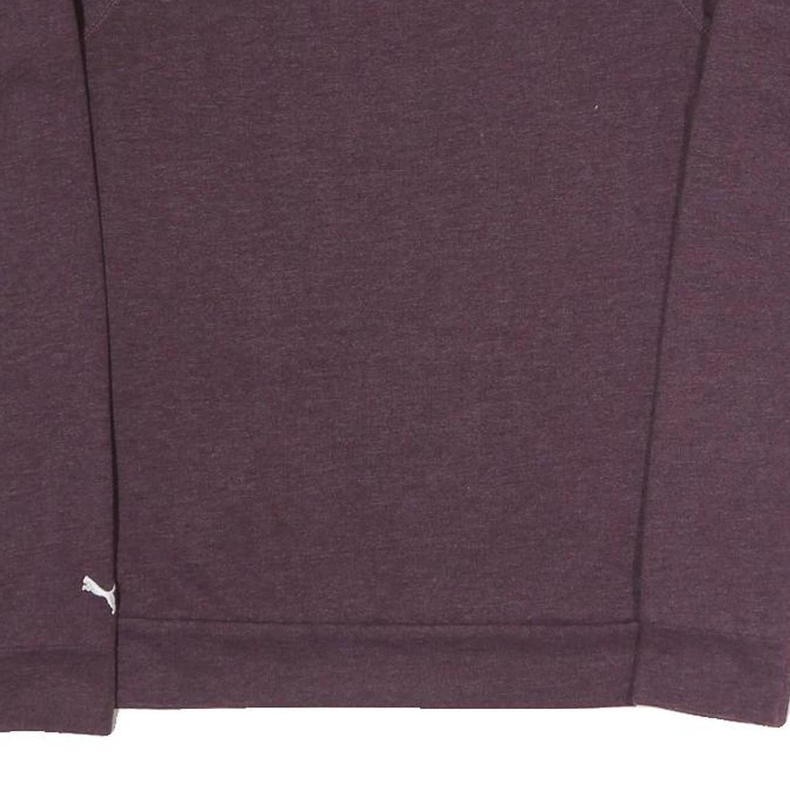 PUMA Womens Purple Authentic Sporting Goods Crew Neck UK 10 Sweatshirt Cotton