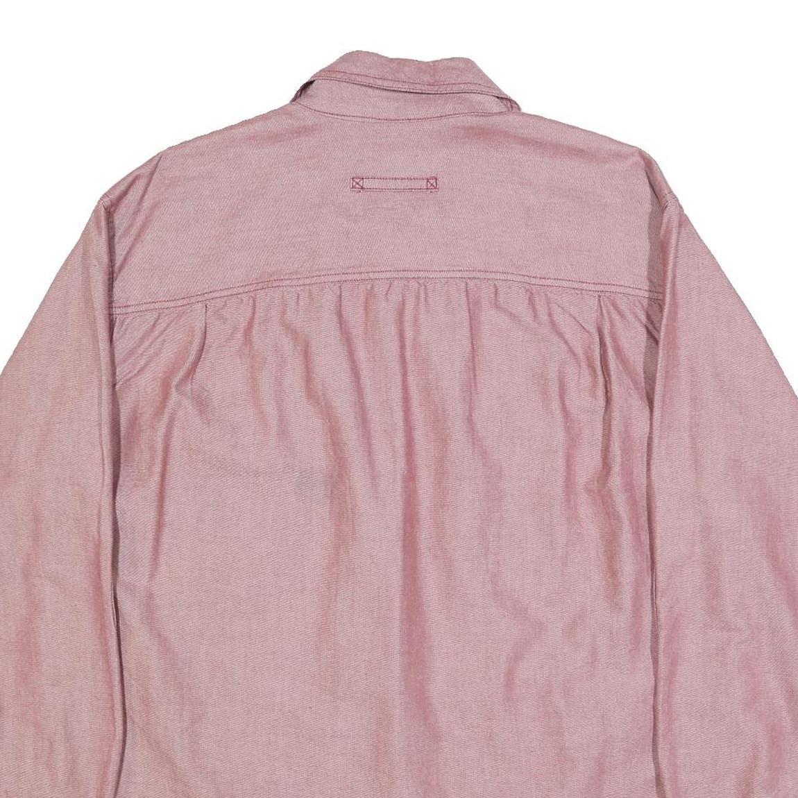 WOOLRICH Mens Pink Cotton Shirt L Long Sleeve Button Workwear Casual