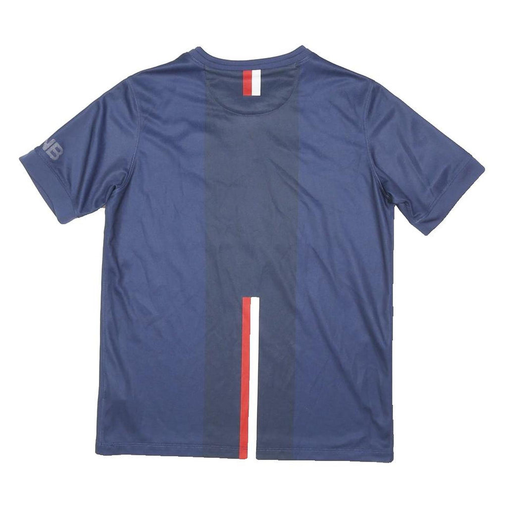 NIKE Boys Blue Paris Saint Germain Football Shirt 14Y Short Sleeve Crew Neck