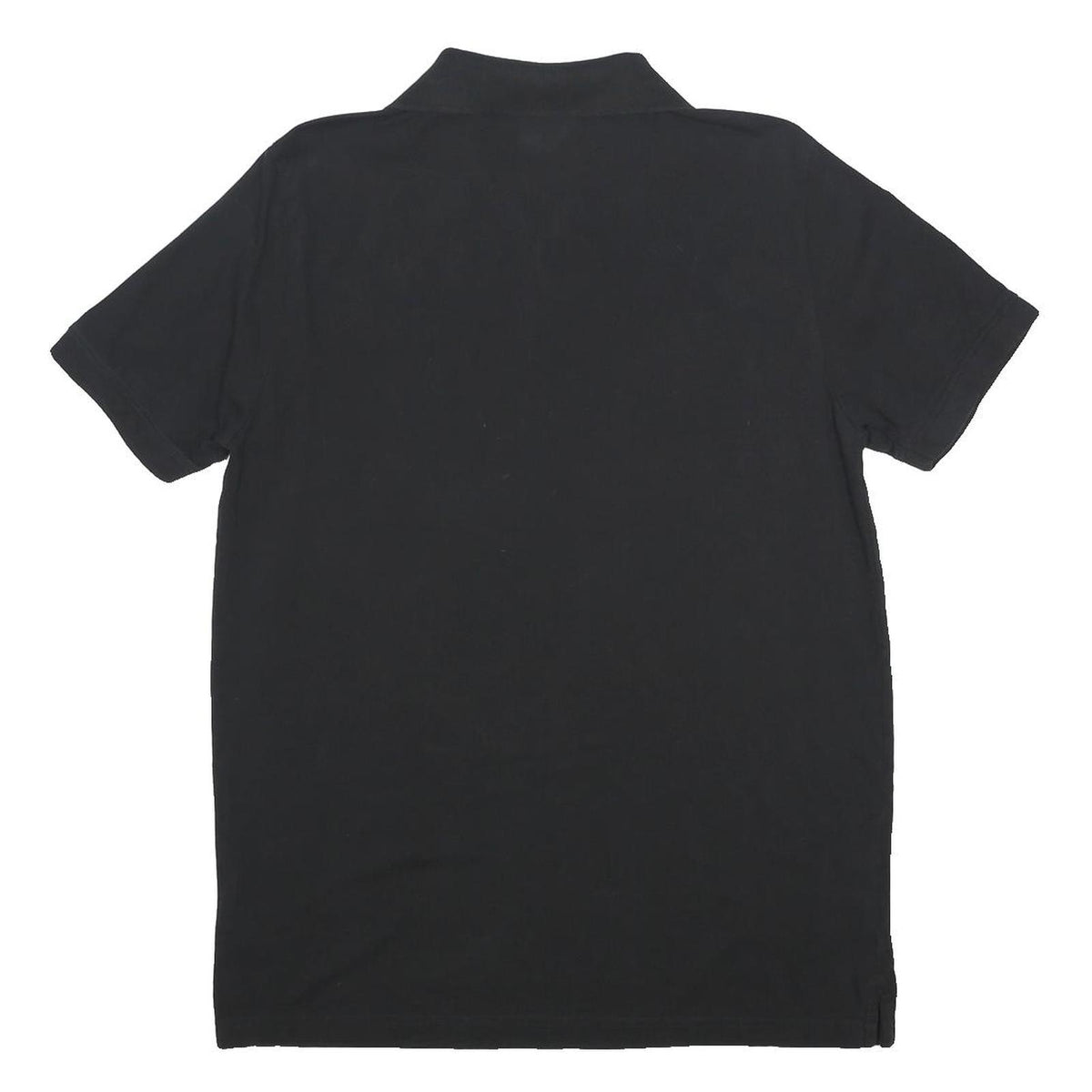 KAPPA Mens Black Short Sleeve Plain L Logo Cotton Polo Shirt Casual Basic