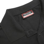 KAPPA Mens Black Short Sleeve Plain L Logo Cotton Polo Shirt Casual Basic