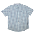 CHAPS Mens Blue & White Checked Shirt XL Casual Cotton Blend Button Down