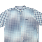 CHAPS Mens Blue & White Checked Shirt XL Casual Cotton Blend Button Down