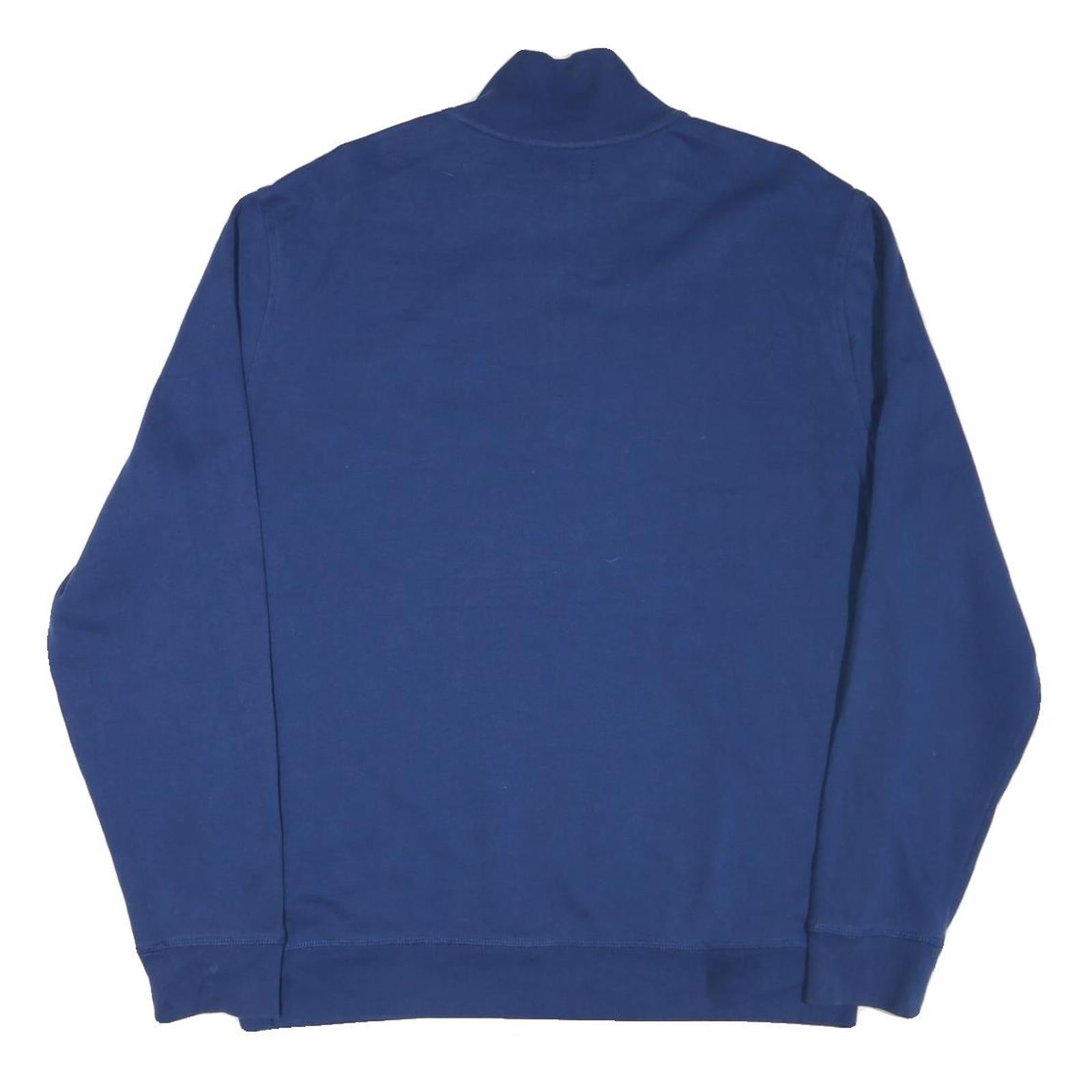 NAUTICA Mens Blue Half Zip XL Cotton Blend Sweatshirt Casual Pullover