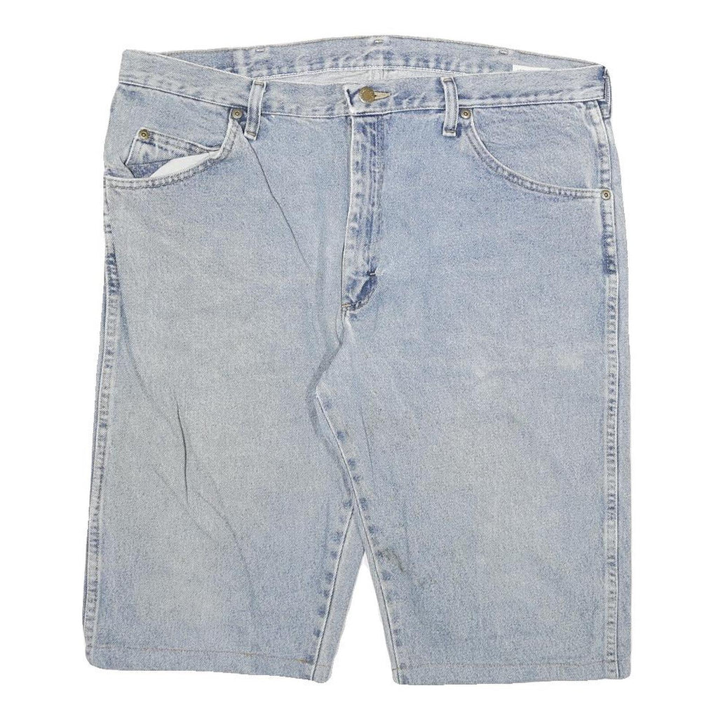 WRANGLER Mens Shorts Blue Denim Casual 2XL W36 Cotton Blend Classic Fit