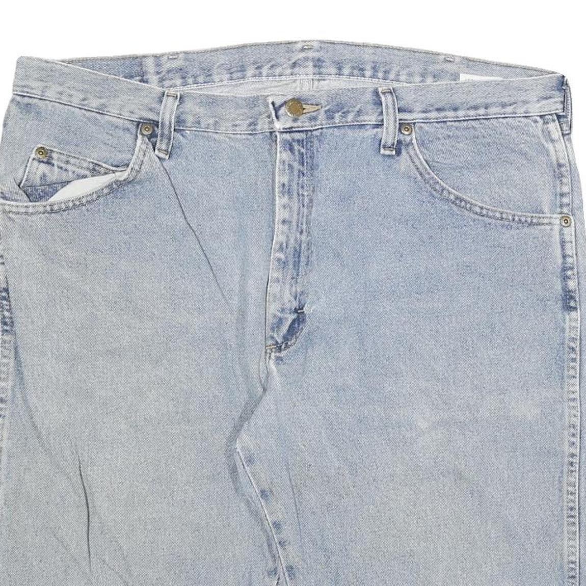WRANGLER Mens Shorts Blue Denim Casual 2XL W36 Cotton Blend Classic Fit