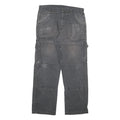 DICKIES Mens Regular Fit Straight Leg Denim Dark Grey Jeans W34 L30 Workwear