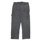 DICKIES Mens Regular Fit Straight Leg Denim Dark Grey Jeans W34 L30 Workwear