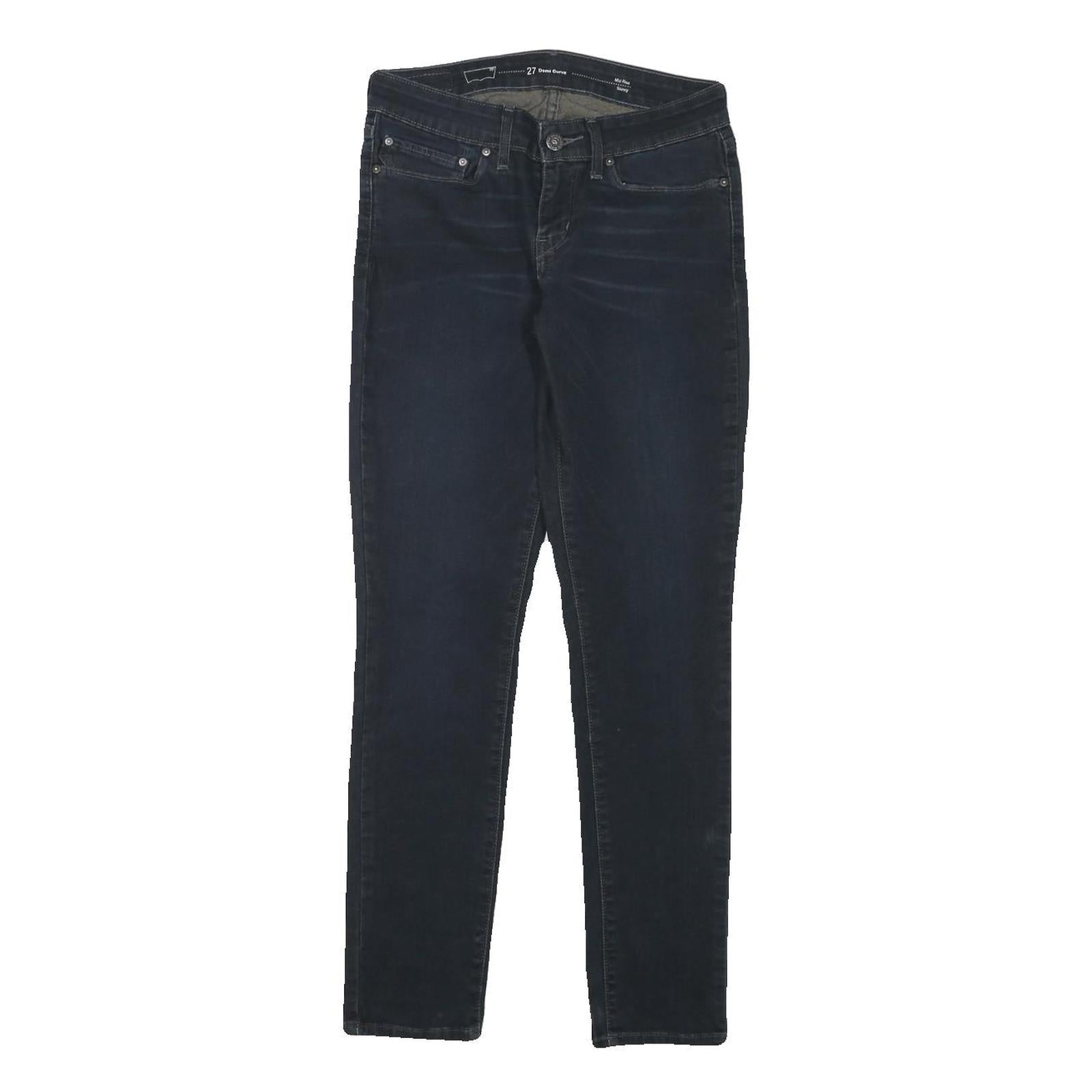 LEVI'S Womens Jeans Blue Slim Skinny Denim Medium W26 L28 Stretch Zip Fastening