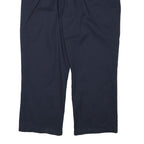 DICKIES Mens Relaxed Cotton Blend Navy Straight Trousers W40 L30 Workwear