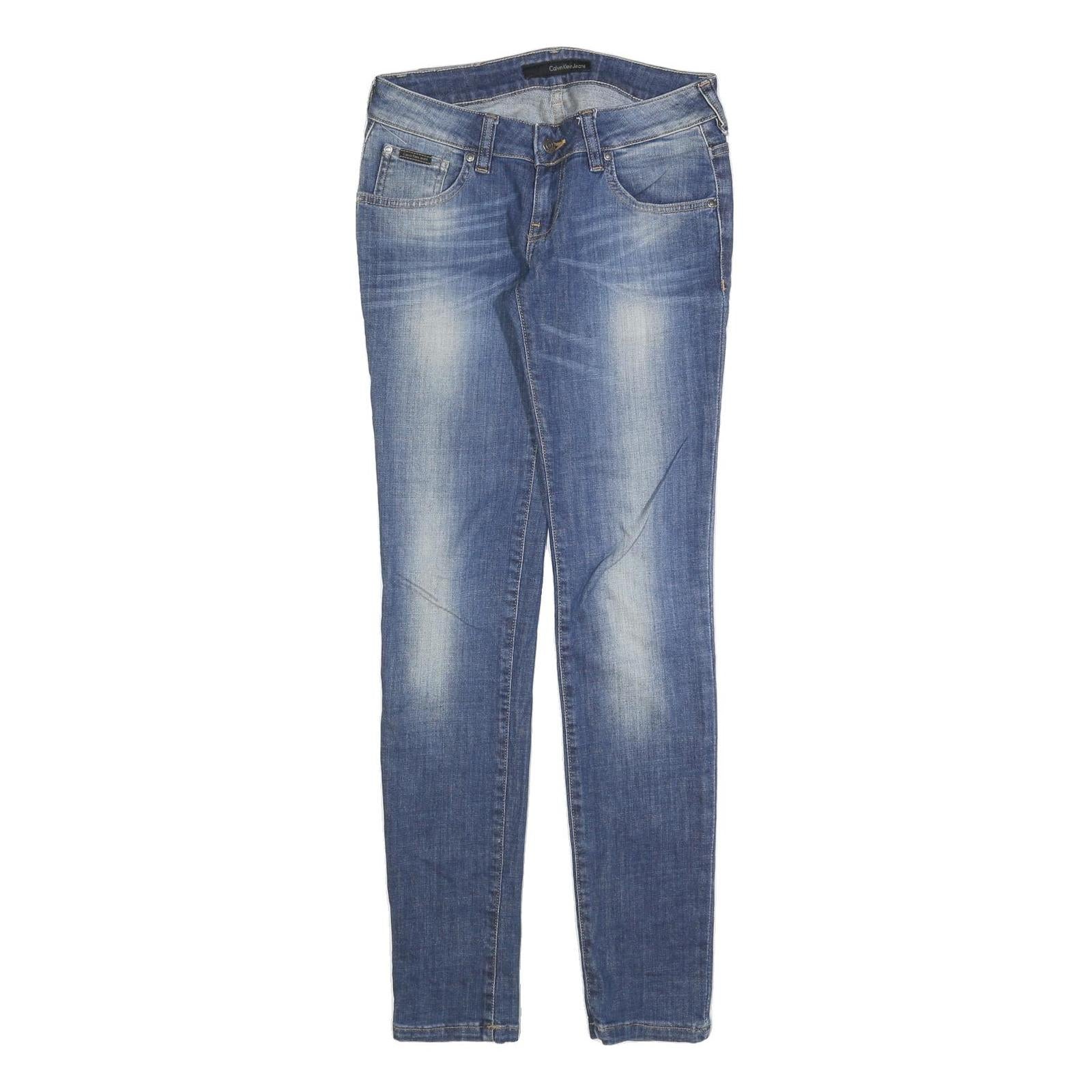 CALVIN KLEIN Womens Jeans Blue Slim Skinny Denim Medium W28 L34 Stylish Comfort