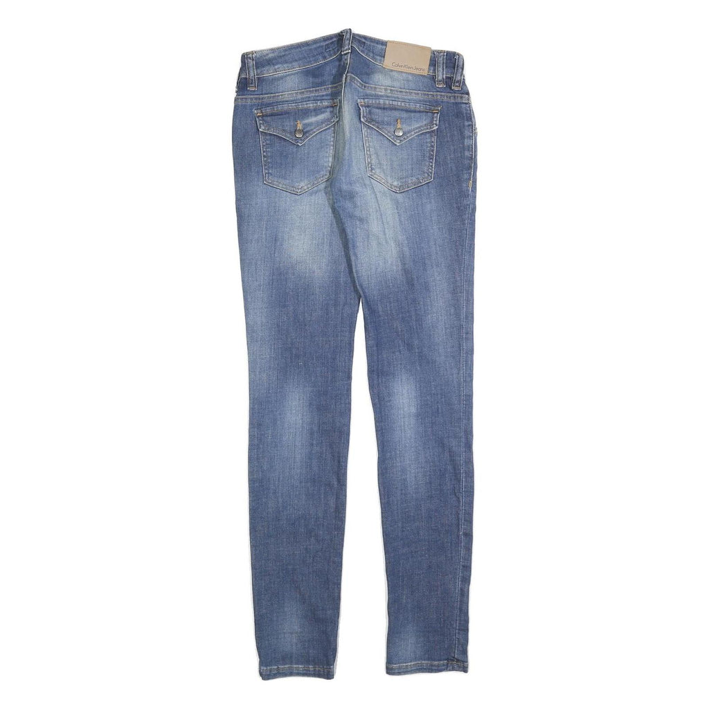 CALVIN KLEIN Womens Jeans Blue Slim Skinny Denim Medium W28 L34 Stylish Comfort