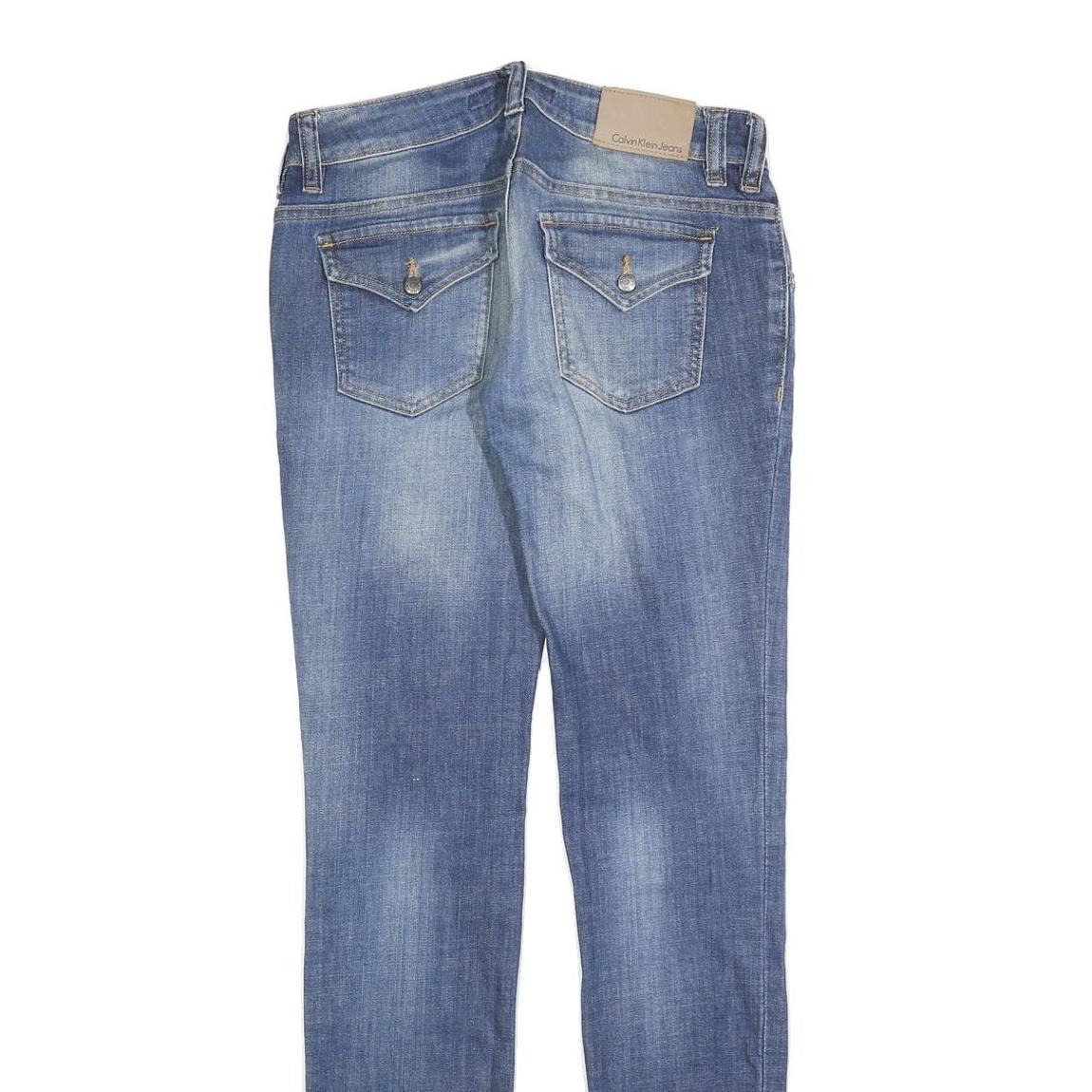 CALVIN KLEIN Womens Jeans Blue Slim Skinny Denim Medium W28 L34 Stylish Comfort