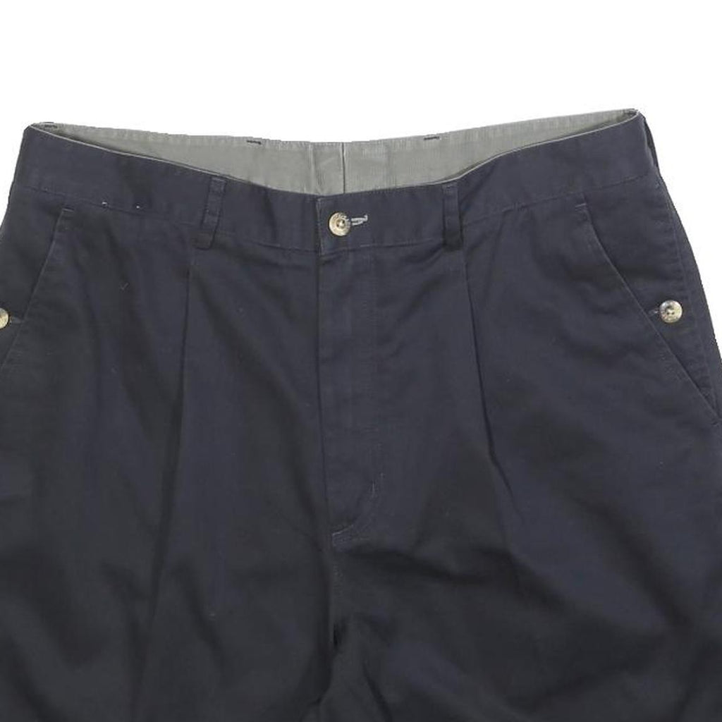 NAUTICA Mens Shorts Blue Casual Plain M W34 Cotton Blend Button Pocket